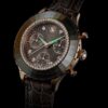 Octea Chrono-klokke, sveitsiskprodusert, lærrem, grå, rosagullfarget finish Octea Chrono-klokke, sveitsiskprodusert, lærrem, grå, rosagullfarget finish