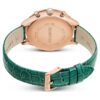 Octea Chrono-klokke, sveitsiskprodusert, lærrem, grønn, rosagullfarget finish Octea Chrono-klokke, sveitsiskprodusert, lærrem, grønn, rosagullfarget finish