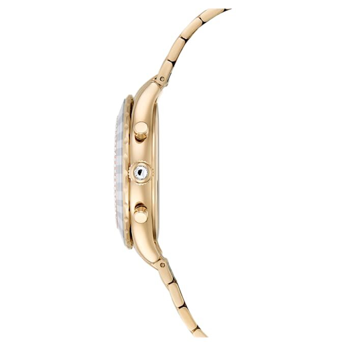 Octea Chrono-klokke, sveitsiskprodusert, metallarmbånd, gullfarget, champagnegullfarget finish Octea Chrono-klokke, sveitsiskprodusert, metallarmbånd, gullfarget, champagnegullfarget finish