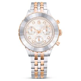 Octea Chrono-klokke, sveitsiskprodusert, metallarmbånd, rosagullfarget, blandet metallfinish Octea Chrono-klokke, sveitsiskprodusert, metallarmbånd, rosagullfarget, blandet metallfinish