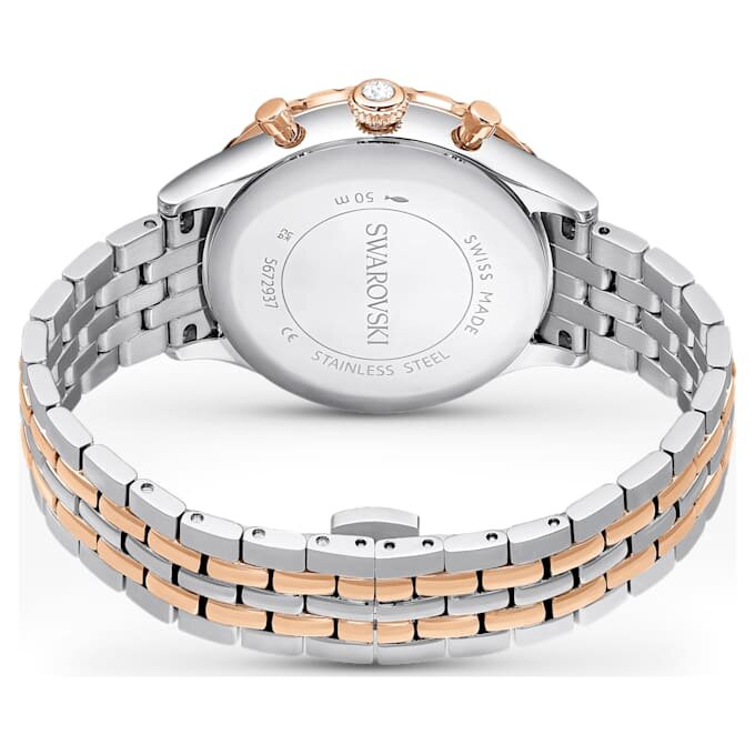 Octea Chrono-klokke, sveitsiskprodusert, metallarmbånd, rosagullfarget, blandet metallfinish Octea Chrono-klokke, sveitsiskprodusert, metallarmbånd, rosagullfarget, blandet metallfinish
