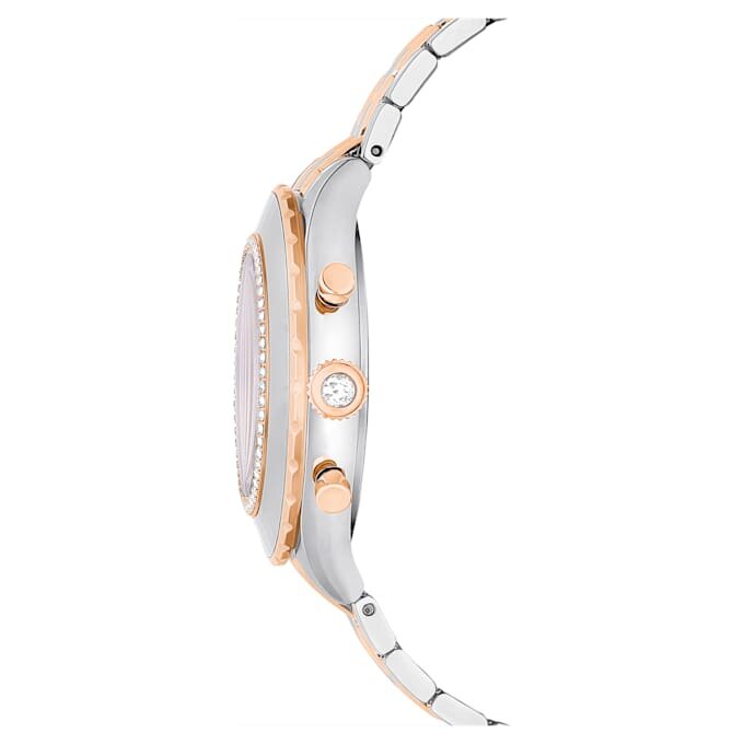 Octea Chrono-klokke, sveitsiskprodusert, metallarmbånd, rosagullfarget, blandet metallfinish Octea Chrono-klokke, sveitsiskprodusert, metallarmbånd, rosagullfarget, blandet metallfinish