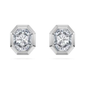 Oktagon-Øredobber med laboratoriedyrkede diamanter på totalt 1,0 karat, oktagonform, 14K hvitt gull