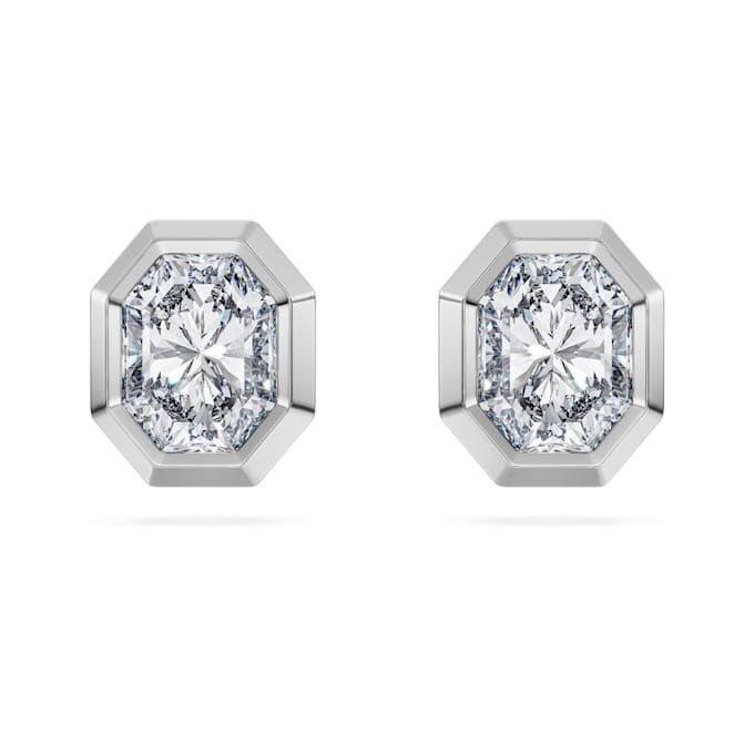 Oktagon-Øredobber med laboratoriedyrkede diamanter på totalt 1,0 karat, oktagonform, 14K hvitt gull Oktagon-Øredobber med laboratoriedyrkede diamanter på totalt 1,0 karat, oktagonform, 14K hvitt gull