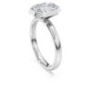 Oktagonal ring med laboratoriedyrkede diamanter på totalt 2,0 karat, oktagonal form, 14K hvitt gull