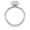 Oktagonal ring med laboratoriedyrkede diamanter på totalt 2,0 karat, oktagonal form, 14K hvitt gull