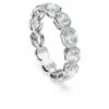 Oktagonal ring med laboratoriedyrkede diamanter på totalt 2,4 karat, oktagonal form, 14K hvitt gull