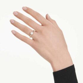 Oktagonal ring med laboratoriedyrkede diamanter, totalt 1,0 karat, oktagonal form, 14K gult gull Oktagonal ring med laboratoriedyrkede diamanter, totalt 1,0 karat, oktagonal form, 14K gult gull
