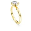 Oktagonal ring med laboratoriedyrkede diamanter, totalt 1,0 karat, oktagonal form, 14K gult gull