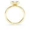 Oktagonal ring med laboratoriedyrkede diamanter, totalt 1,0 karat, oktagonal form, 14K gult gull