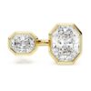 Oktagonal ring med laboratoriedyrkede diamanter, totalt 4,10 karat, oktagonal form, 18K gult gull Oktagonal ring med laboratoriedyrkede diamanter, totalt 4,10 karat, oktagonal form, 18K gult gull