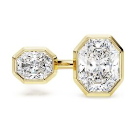 Oktagonal ring med laboratoriedyrkede diamanter, totalt 4,10 karat, oktagonal form, 18K gult gull Oktagonal ring med laboratoriedyrkede diamanter, totalt 4,10 karat, oktagonal form, 18K gult gull