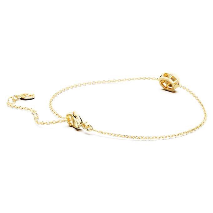 Oktagonarmbånd med laboratoriedyrkede diamanter på totalt 0,5 karat, oktagonform, 14K gult gull Oktagonarmbånd med laboratoriedyrkede diamanter på totalt 0,5 karat, oktagonform, 14K gult gull