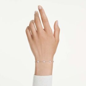 Oktagonarmbånd med laboratoriedyrkede diamanter på totalt 0,8 karat, rund form, sterlingsølv Oktagonarmbånd med laboratoriedyrkede diamanter på totalt 0,8 karat, rund form, sterlingsølv