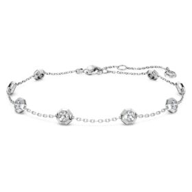 Oktagonarmbånd med laboratoriedyrkede diamanter på totalt 0,8 karat, rund form, sterlingsølv Oktagonarmbånd med laboratoriedyrkede diamanter på totalt 0,8 karat, rund form, sterlingsølv
