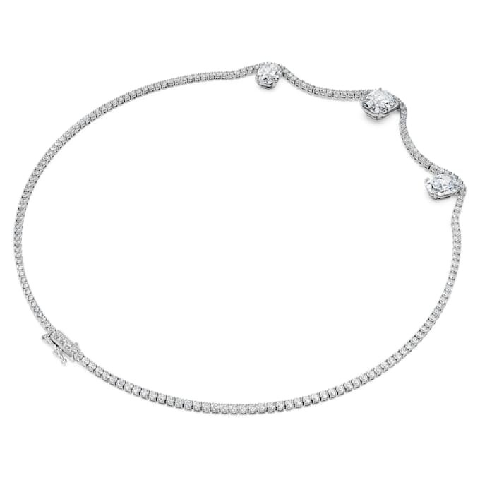 Oktagonhalskjede med laboratoriedyrkede diamanter, 19,90 karat totalt, oktagonform, 18K hvitt gull Oktagonhalskjede med laboratoriedyrkede diamanter, 19,90 karat totalt, oktagonform, 18K hvitt gull