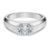 Oktagonring med laboratoriedyrkede diamanter på totalt 1,0 karat, oktagonform, 14K hvitt gull Oktagonring med laboratoriedyrkede diamanter på totalt 1,0 karat, oktagonform, 14K hvitt gull