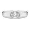 Oktagonring med laboratoriedyrkede diamanter på totalt 1,0 karat, oktagonform, 14K hvitt gull Oktagonring med laboratoriedyrkede diamanter på totalt 1,0 karat, oktagonform, 14K hvitt gull