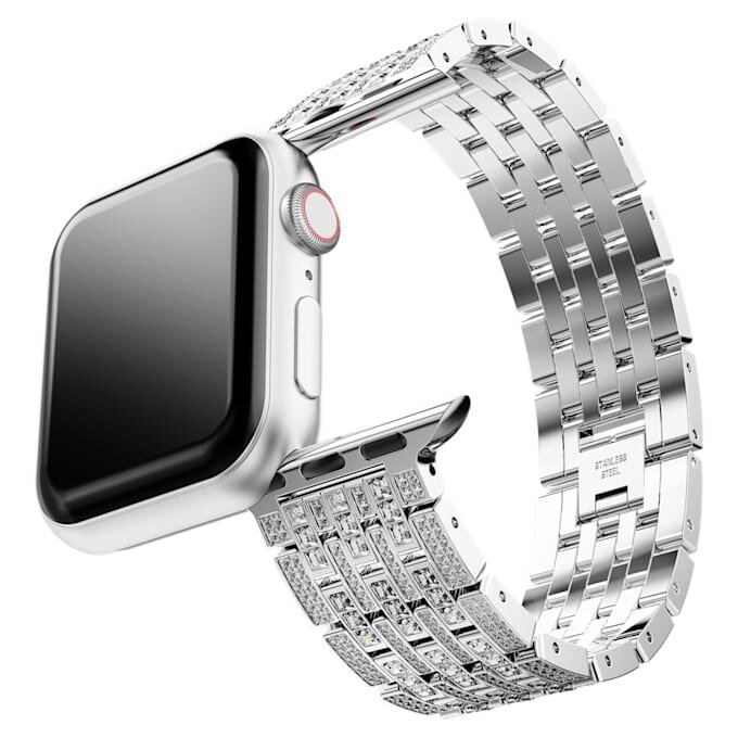 Princess-rem til Apple Watch® 40 mm og 41 mm, sølvfarget, rustfritt stål Princess-rem til Apple Watch® 40 mm og 41 mm, sølvfarget, rustfritt stål