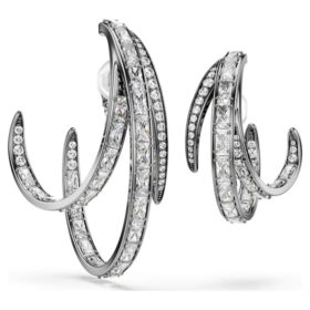 Ørecuff-settet «The Vienna Collection» (3) Feather, hvitt, rutheniumbelagt