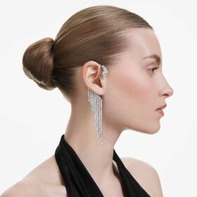 Ørecuffer fra Vienna Collection – Svanen, hvit, rutheniumbelagt
