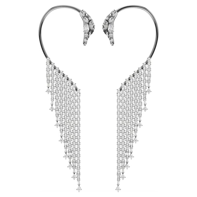 Ørecuffer fra Vienna Collection – Svanen, hvit, rutheniumbelagt Ørecuffer fra Vienna Collection – Svanen, hvit, rutheniumbelagt