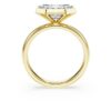 Ring med åttekantet innfatning, laboratoriedyrkede diamanter 3,0 karat totalt, åttekantet form, 14K gult gull Ring med åttekantet innfatning, laboratoriedyrkede diamanter 3,0 karat totalt, åttekantet form, 14K gult gull