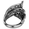Ringen «Swan» fra Vienna-kolleksjonen, hvit, rutheniumbelagt