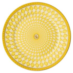 Signum brødplate i porselen, gul