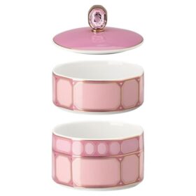 Signum-eske i porselen, liten, rosa