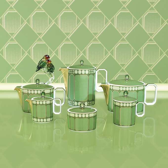 Signum sukkerskål i porselen, grønn Signum sukkerskål i porselen, grønn