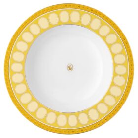Signum suppetallerken i porselen, gul