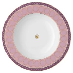 Signum suppetallerken i porselen, rosa