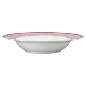 Signum suppetallerken i porselen, rosa