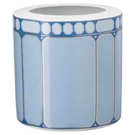 Signum-vase i porselen, bred, blå
