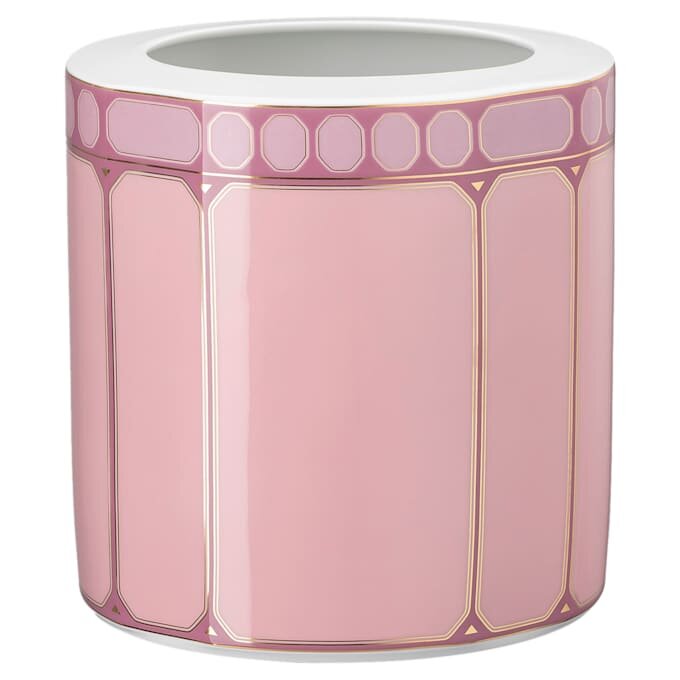Signum-vase i porselen, bred, rosa Signum-vase i porselen, bred, rosa