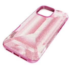 Smarttelefonetui med høyt krystallmønster, iPhone® 16 Pro Max, rosa