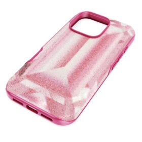Smarttelefonetui med krystallmønster, iPhone® 16 Pro, rosa