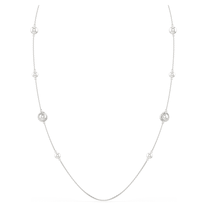 Snake Strandage Crystal Pearl, blandede slipninger, Slangens år, hvit, rhodiumbelagt Snake Strandage Crystal Pearl, blandede slipninger, Slangens år, hvit, rhodiumbelagt