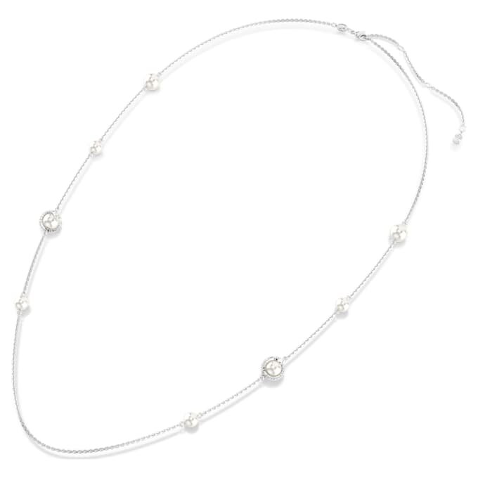 Snake Strandage Crystal Pearl, blandede slipninger, Slangens år, hvit, rhodiumbelagt Snake Strandage Crystal Pearl, blandede slipninger, Slangens år, hvit, rhodiumbelagt