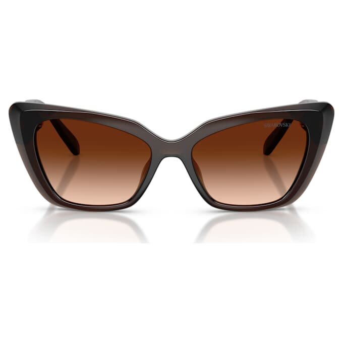 Solbriller i «Cat-Eye»-form, Sk6047, mørkebrune Solbriller i «Cat-Eye»-form, Sk6047, mørkebrune