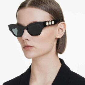 Solbriller i «Cat-Eye»-form, svart