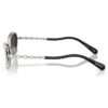 Solbriller i oval form, 2-i-1-clip-on, Sk7044, sølvfarget