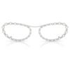 Solbriller i oval form, 2-i-1-clip-on, Sk7044, sølvfarget