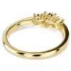 Stilla Attract-ring, rundslipt, hvit, gullbelagt