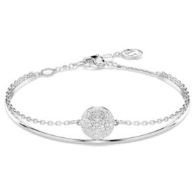 Sublima armbånd, hvitt, rhodiumbelagt