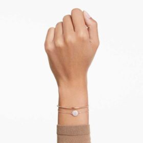 Sublima armbånd, hvitt, rosagullbelagt