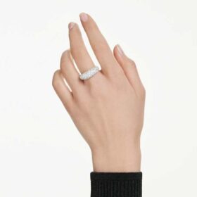 Sublima-ring, hvit, rhodiumbelagt