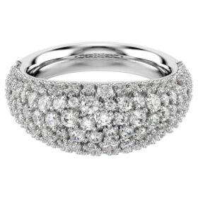 Sublima-ring, hvit, rhodiumbelagt
