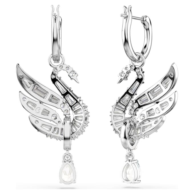 Svan Øredobber Svan, hvit, rhodiumbelagt Svan Øredobber Svan, hvit, rhodiumbelagt